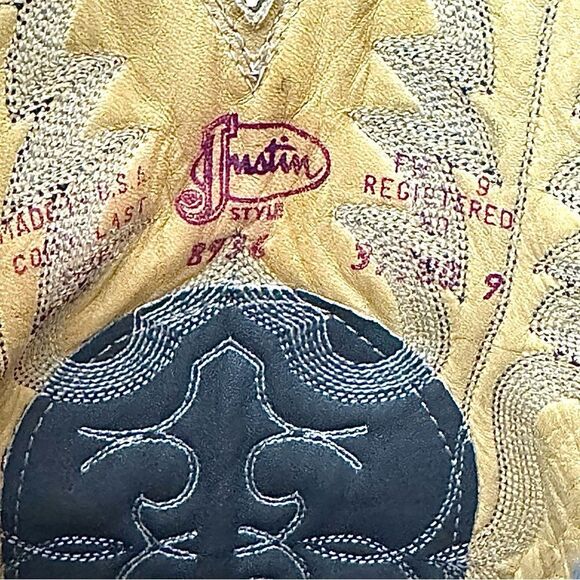 Justin Boots #8936 Men’s Cowboy Boots Antique Grey Ostrich Leather Size 8D - Picture 9 of 12